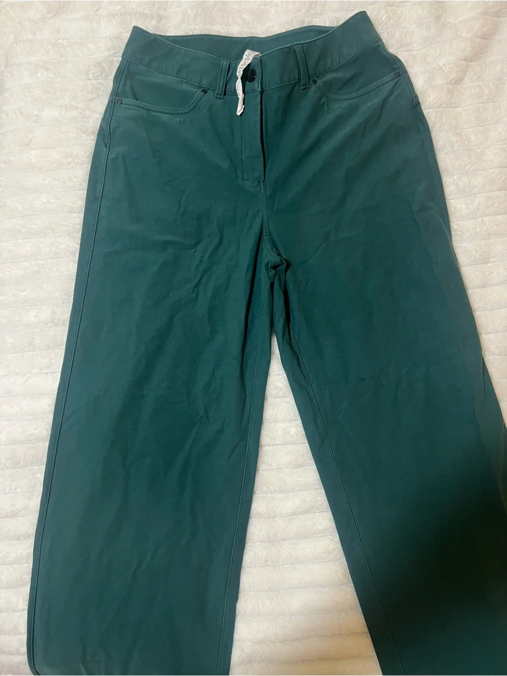 💚 Lululemon City Sleek 5-Pocket Wide-Leg High-Rise Pants – Green Jasper
